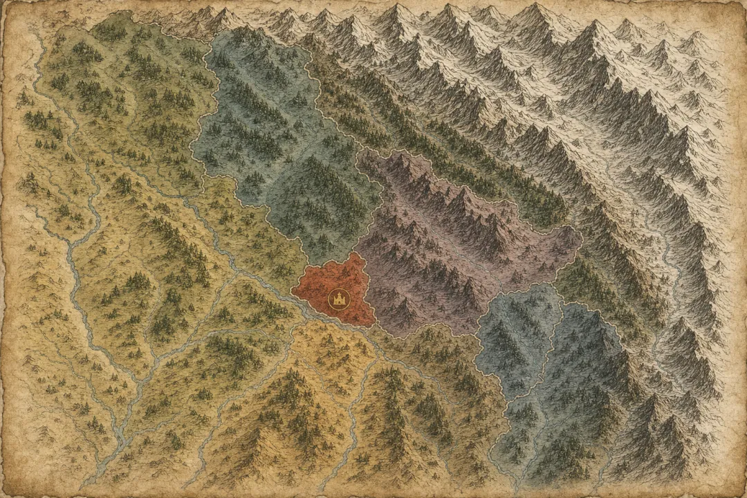 Map of kingdoms around Sumbarta
